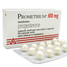 プロメトリウム100mg(子宮内膜増殖症防止)